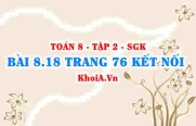 Bài 8.18 trang 76 Toán 8 Kết nối tri thức Tập 2